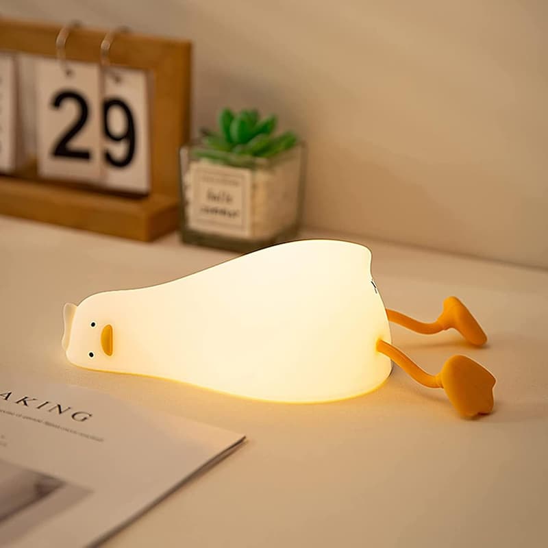 Dimmable Silicone Duck Night Light for Toddler Nursery