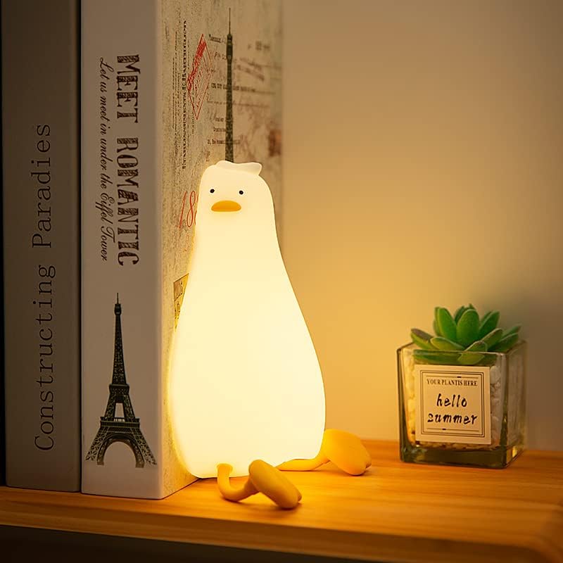 Dimmable Silicone Duck Night Light for Toddler Nursery