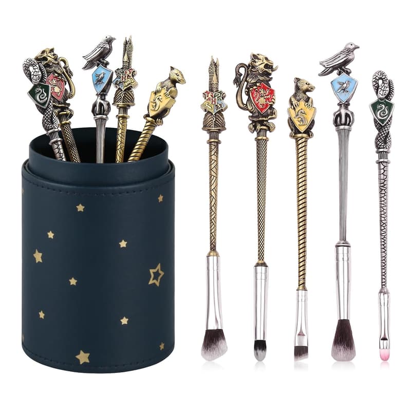 Harry Potter Makeup Brushes Set – 5 Pcs with Holder