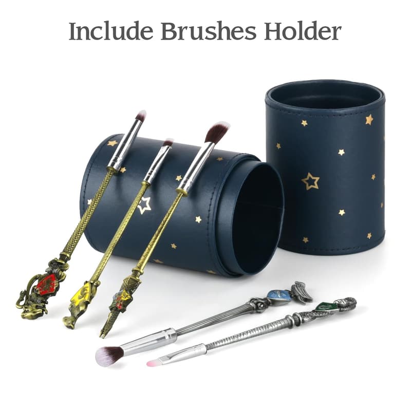 Harry Potter Makeup Brushes Set – 5 Pcs with Holder