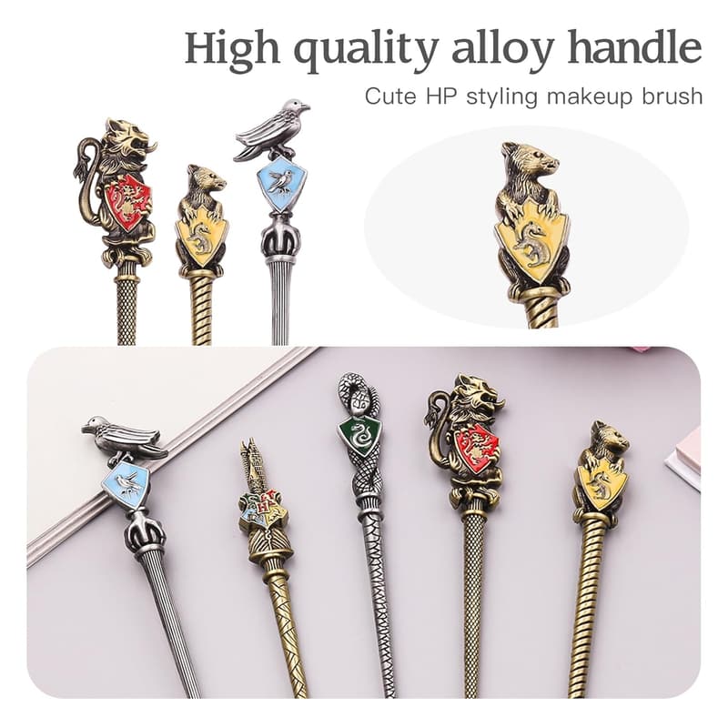 Harry Potter Makeup Brushes Set – 5 Pcs with Holder