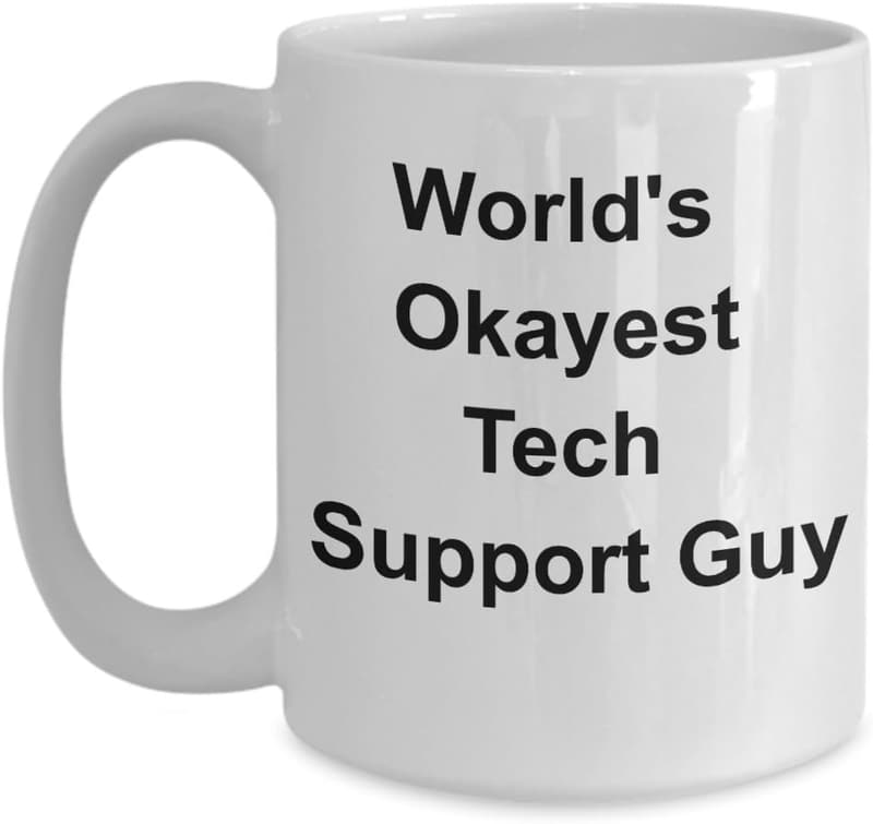 Funny Programmer Mug - World's Okayest Tech Support Gift
