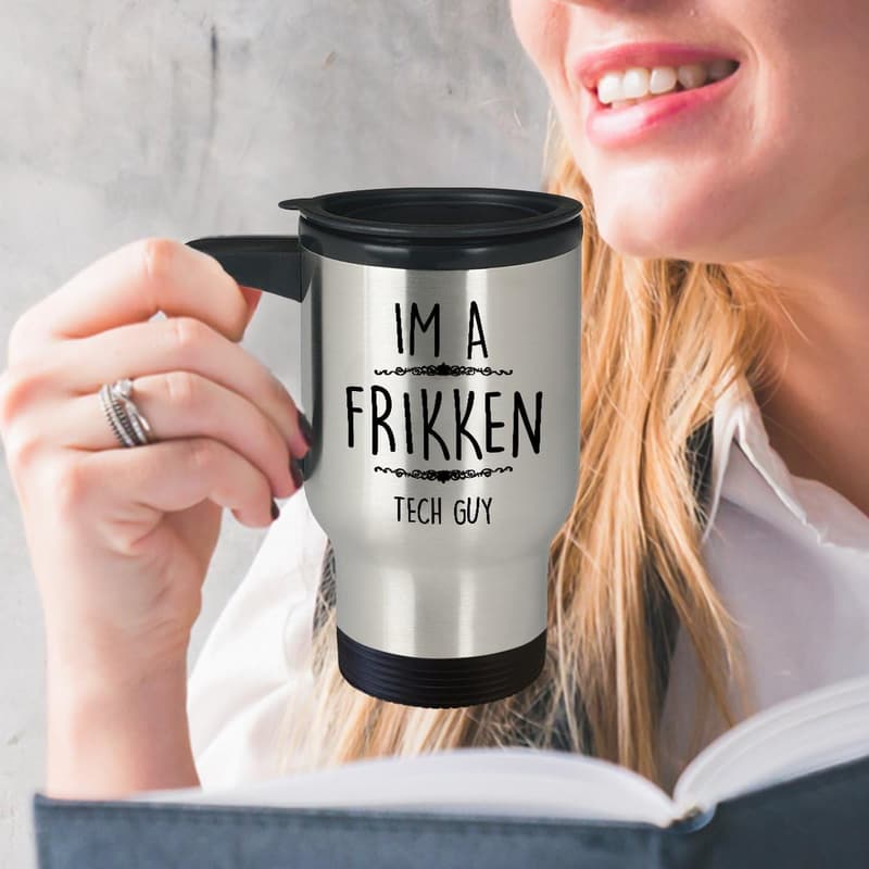 Travel Coffee Mug Tumbler - Tech Gift for Men and Women