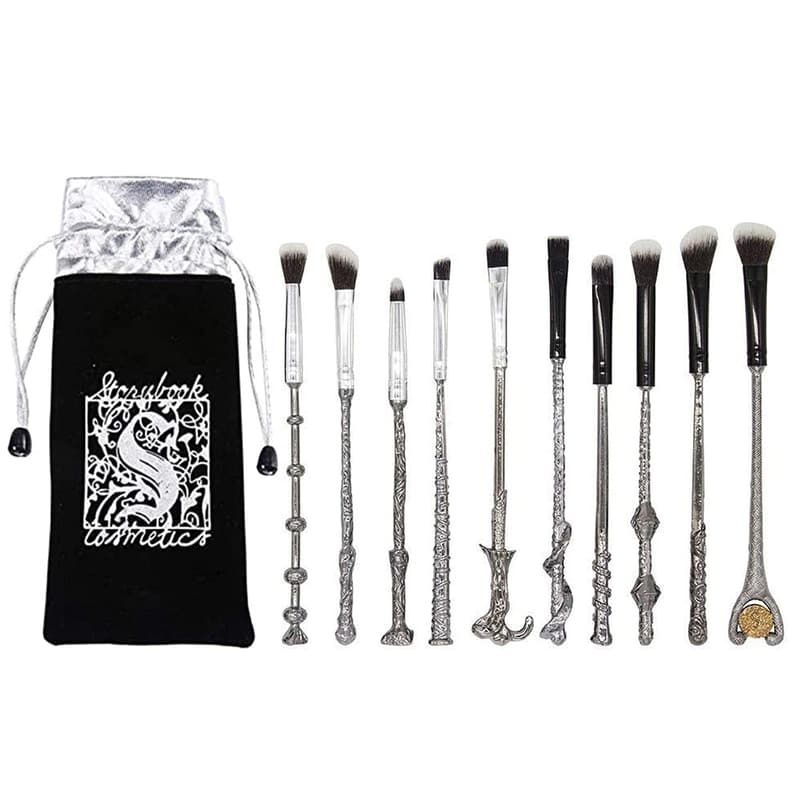 Harry Potter Makeup Brush Set - 10 Wand Brushes for Face