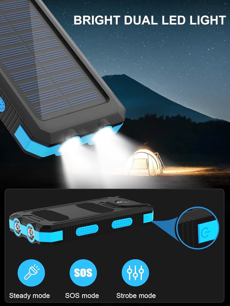 Waterproof 38800mAh Solar Power Bank for Camping