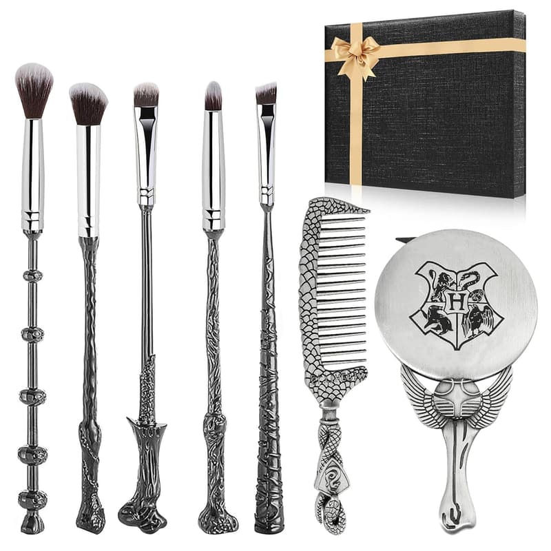 Potter Makeup Brushes Set with Mirror & Comb for Women