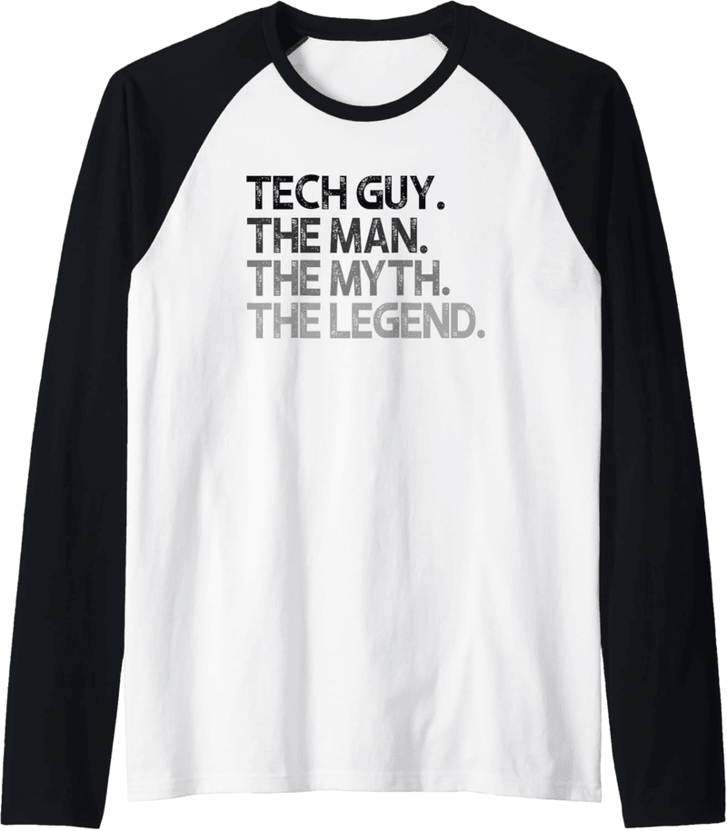 Men's Tech Guy Legend Raglan Baseball Tee Gift