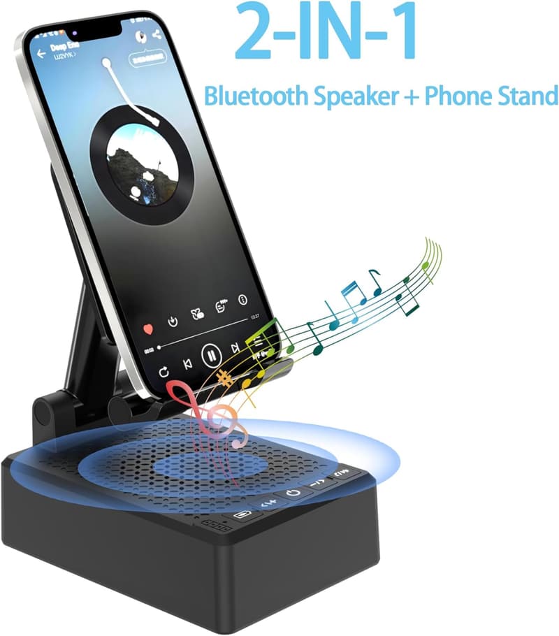 Bluetooth Speaker and Cell Phone Stand for Men – HD Sound