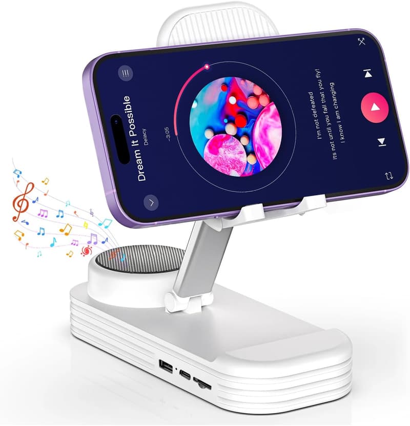 Wireless Bluetooth Speaker Phone Stand for Men - HD Surround Sound