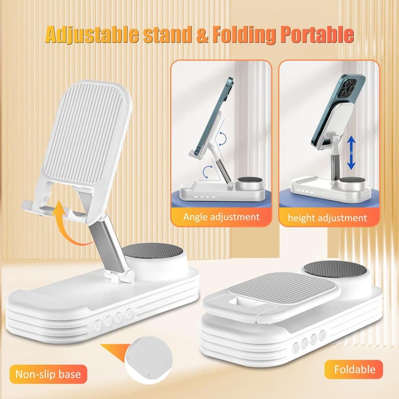 Wireless Bluetooth Speaker Phone Stand for Men - HD Surround Sound