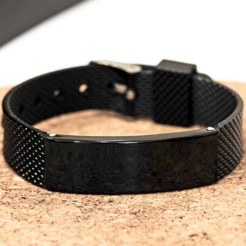Graduation Gift: Aerospace Engineer Black Shark Mesh Bracelet