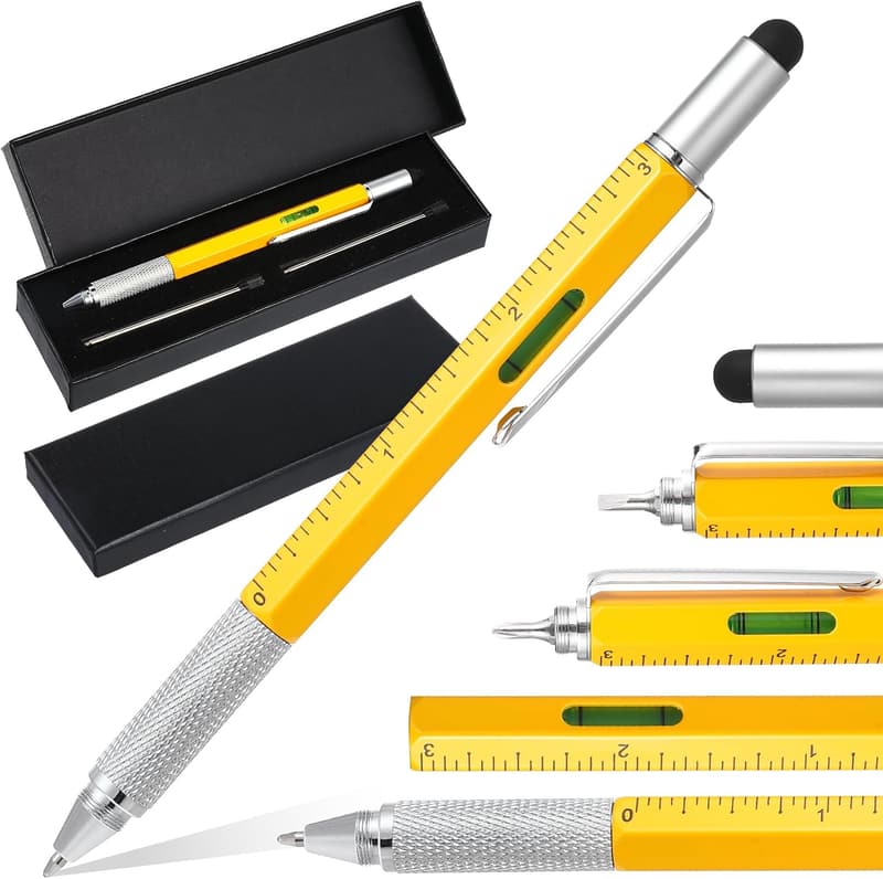 6-in-1 Multitool Pen for Men – Unique Birthday Gift