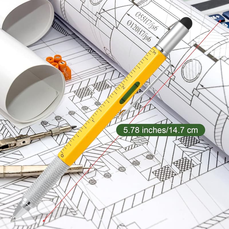 6-in-1 Multitool Pen for Men – Unique Birthday Gift