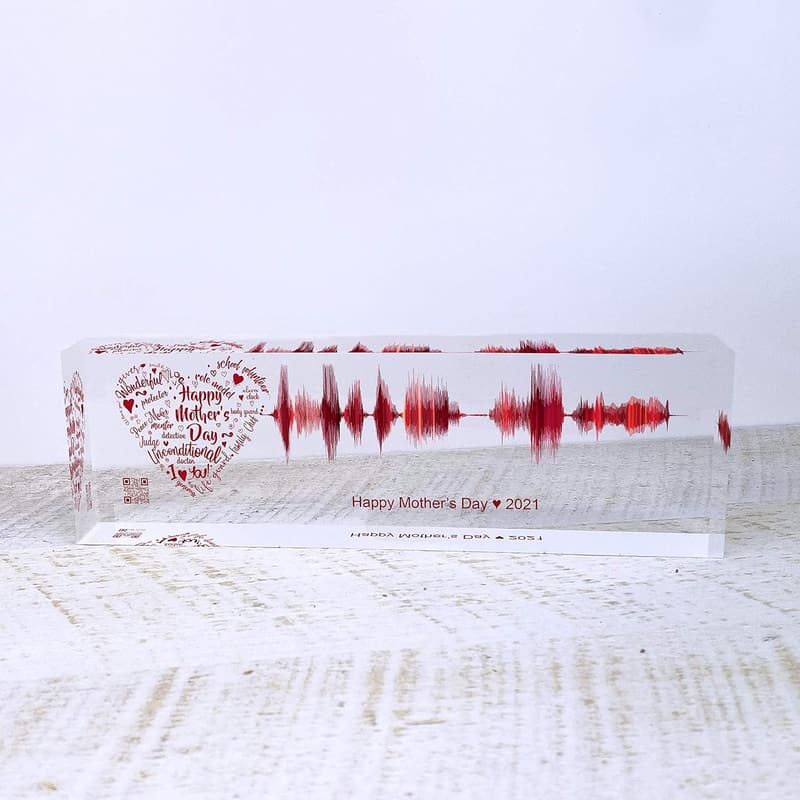 Custom Soundwave Art on Acrylic Block | Unique Gift for Couples