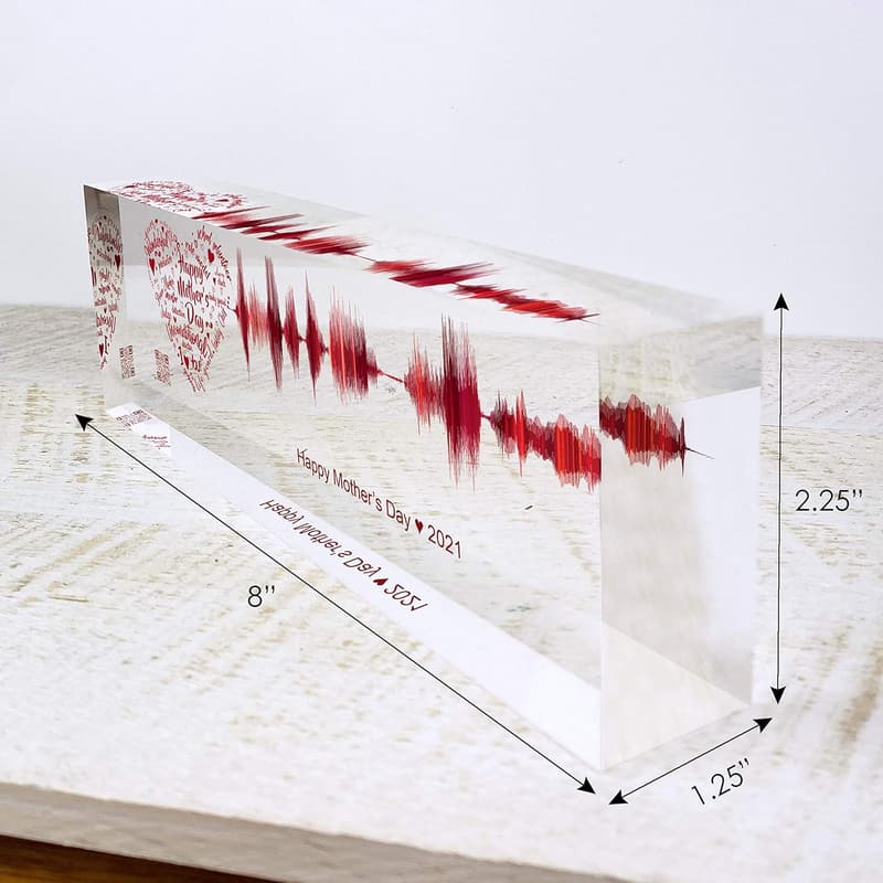 Custom Soundwave Art on Acrylic Block | Unique Gift for Couples
