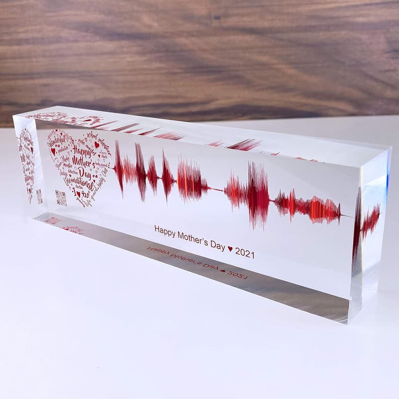 Custom Soundwave Art on Acrylic Block | Unique Gift for Couples