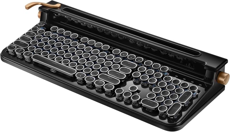 Retro Mechanical Keyboard with Bluetooth & 2.4G Wireless
