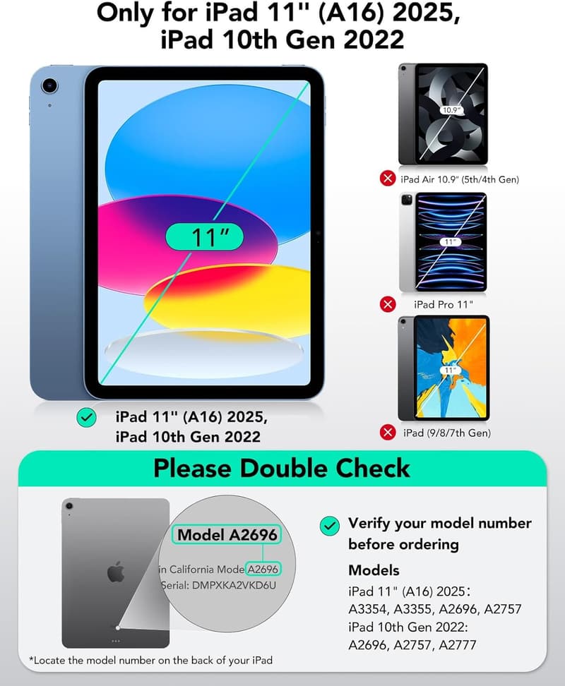 iPad 11th/10th Gen Keyboard Case with Backlit Keys & Stand