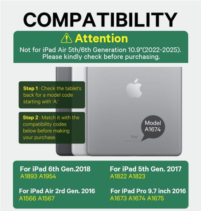 iPad Keyboard Case with Touchpad & 7-Color Backlight
