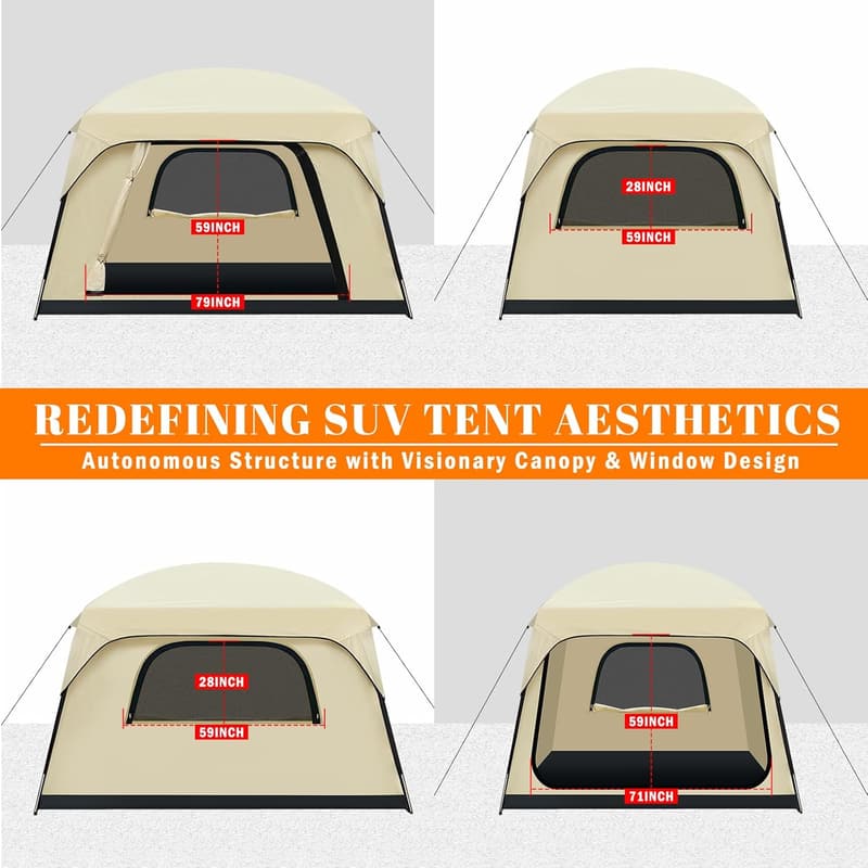 Heavy-Duty Oxford SUV Tent with Quick Setup - All-Season Camping Shelter