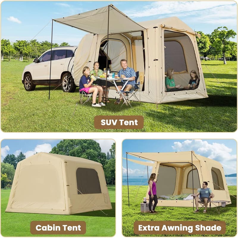Waterproof Inflatable Camping Tent for 4-6 Adults