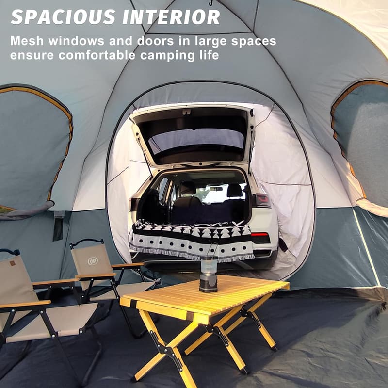 SUV Camping Dome Tent for 6 with Rainfly - Easy Setup