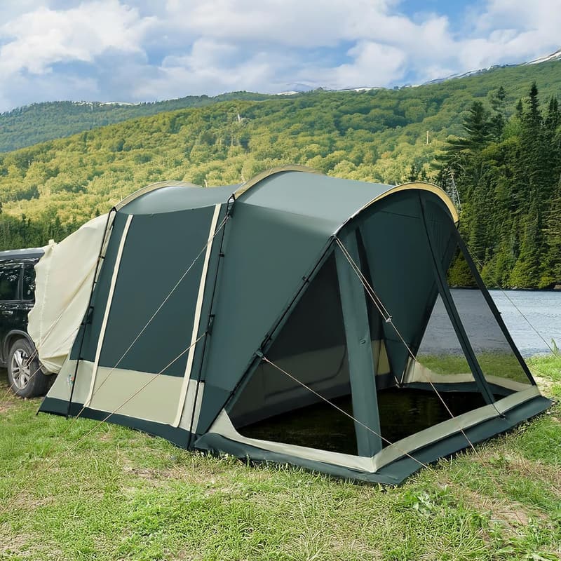 SUV Camping Tent with Screen Porch for 5 People, 12'x10'