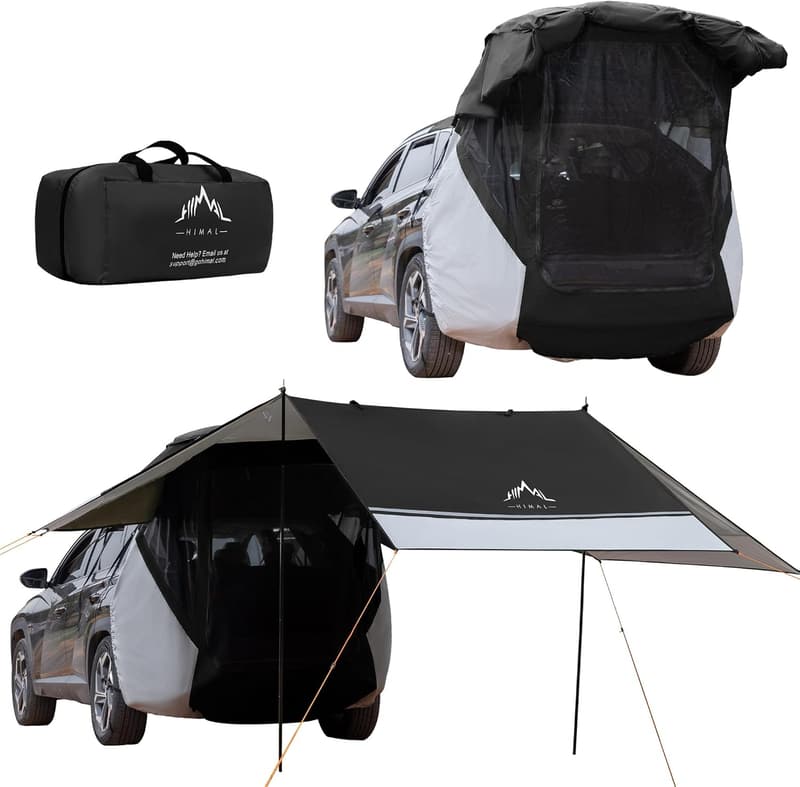 Universal SUV Camping Tent - Windproof Roof Canopy (Black)