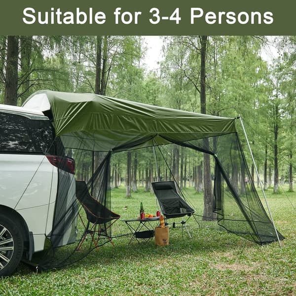 Portable SUV Tent Awning with Mosquito Net for Camping