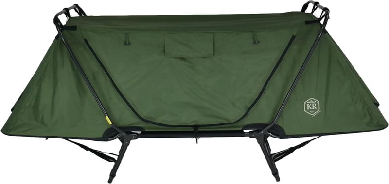 Camping Gear Bundle: Tent Cot, Sleeping Bag & Pad for 1 Person