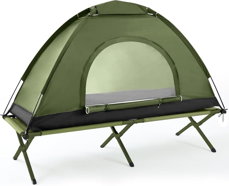 Portable Single Camping Cot Tent for Outdoor Adventures