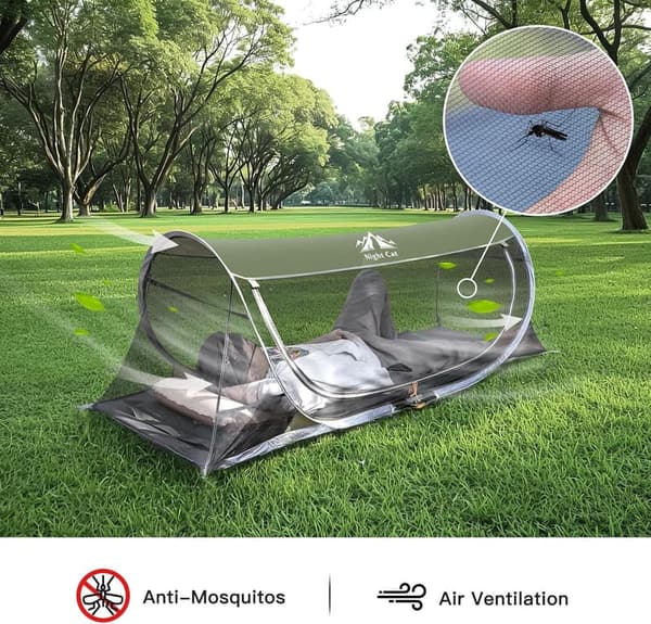 1-Person Pop-up Mosquito Tent with Bug Screen for Camping