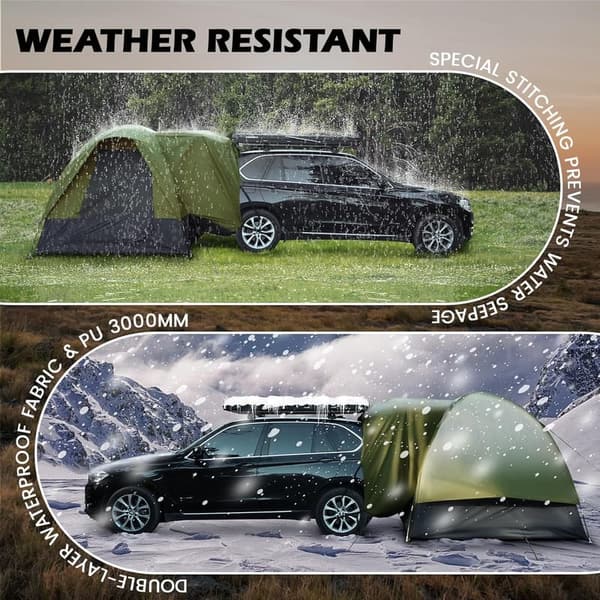 SUV Camping Tent with Rainfly - Waterproof Double Layer Design