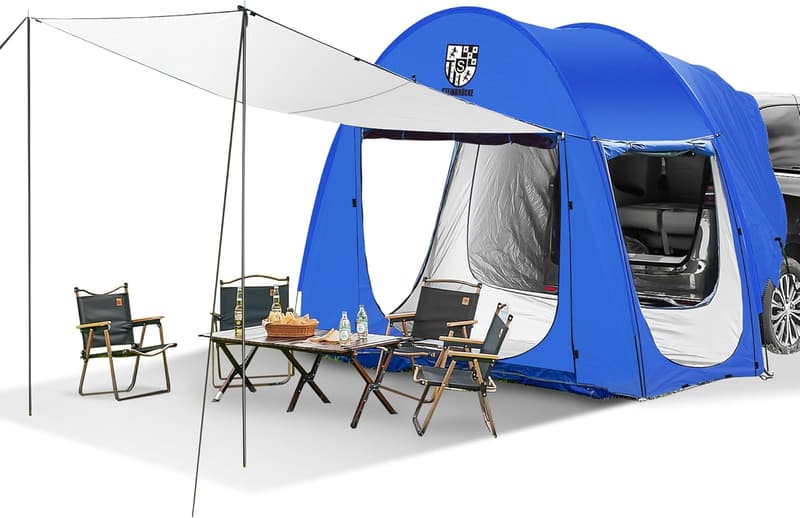 Universal SUV Camping Tent with Spacious Awning, 4-Person Capacity