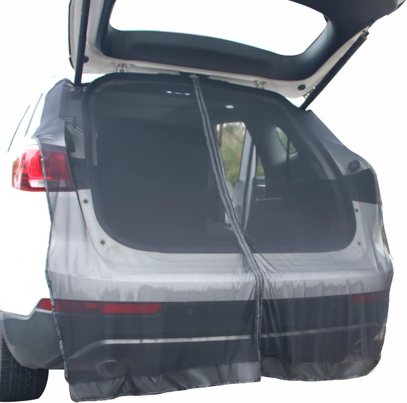 SUV Tailgate Mesh Screen - Magnetic Camping Tent Accessory
