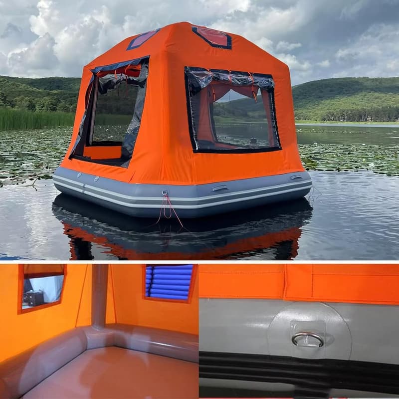 Inflatable Floating Tent for Camping & Fishing on Calm Waters