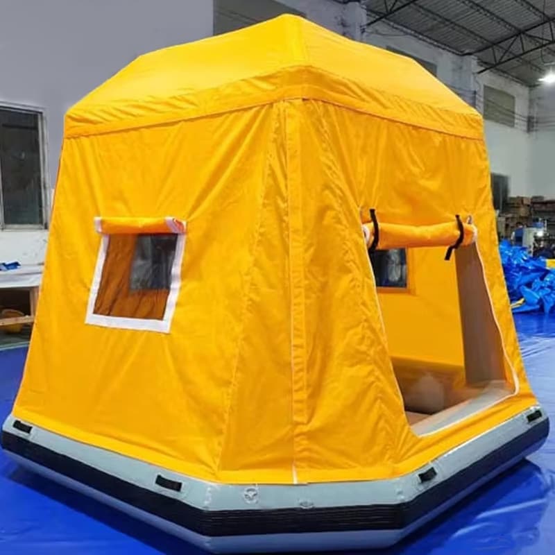 Inflatable Floating Camping Tent for Lake and Pool Adventures