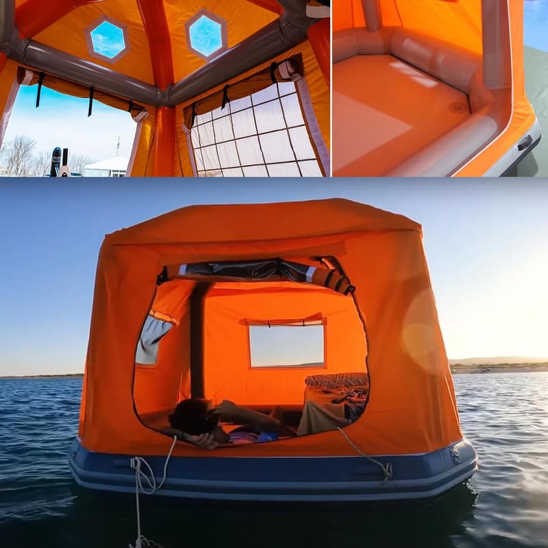 Portable Inflatable Tent Raft for Family Water Camping