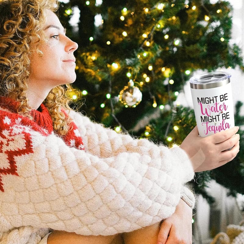 Funny Tequila Tumbler for Women - 20 Oz Wine Gift