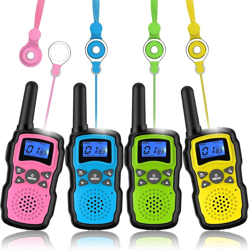 Outdoor Walkie Talkies for Kids - 4 Pack Birthday Gift
