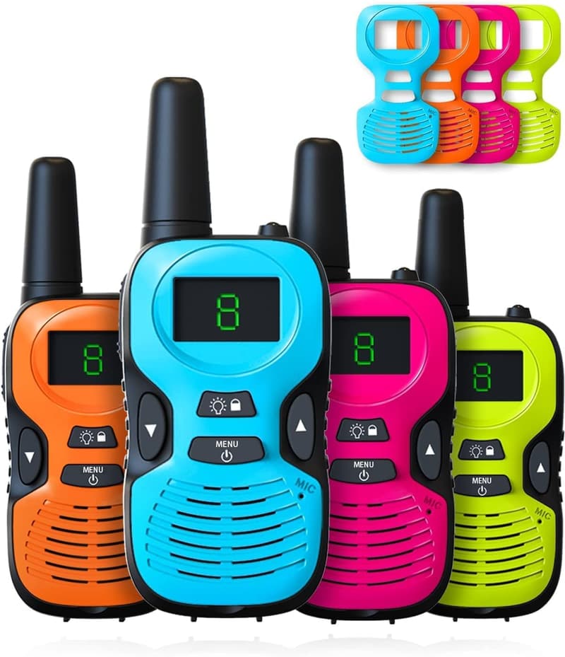 4 Pack Long Range Walkie Talkies for Kids - 3 Mile Range