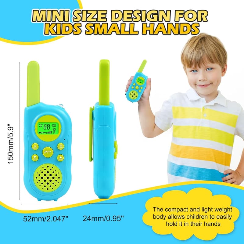Kids' Walkie Talkies with 22 Channels - Birthday Gift for Ages 3-12