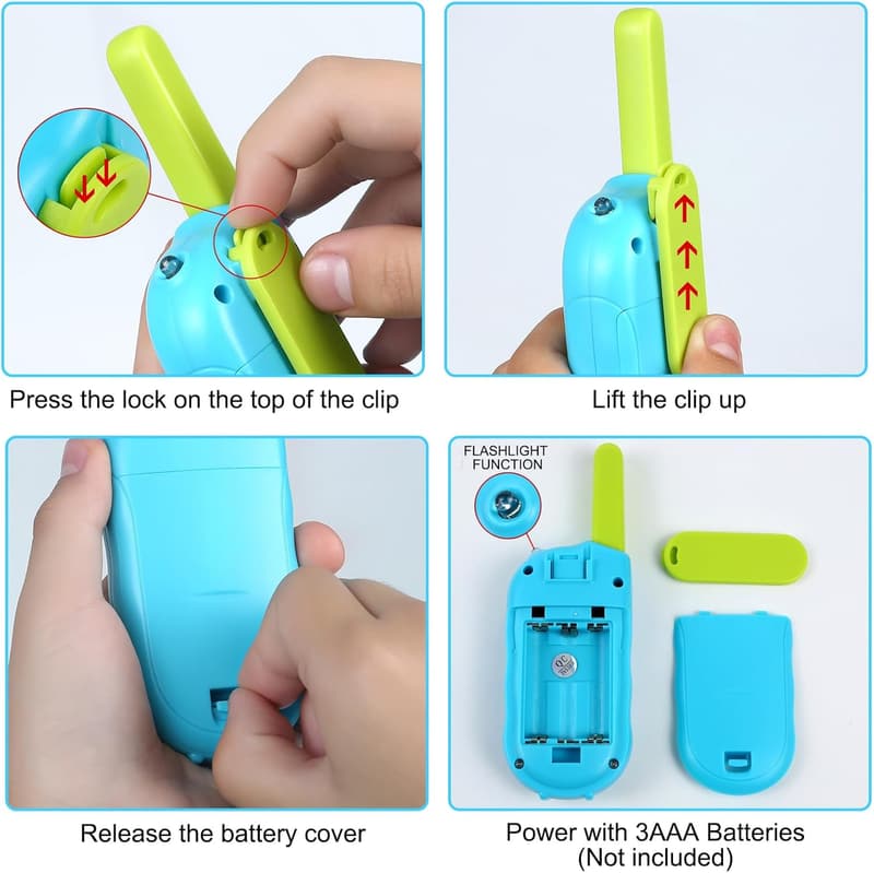 Kids' Walkie Talkies with 22 Channels - Birthday Gift for Ages 3-12