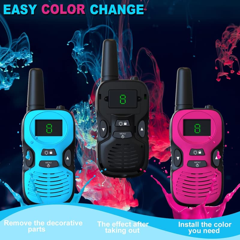 Rechargeable Long-Range Walkie Talkies for Kids (3-Pack)