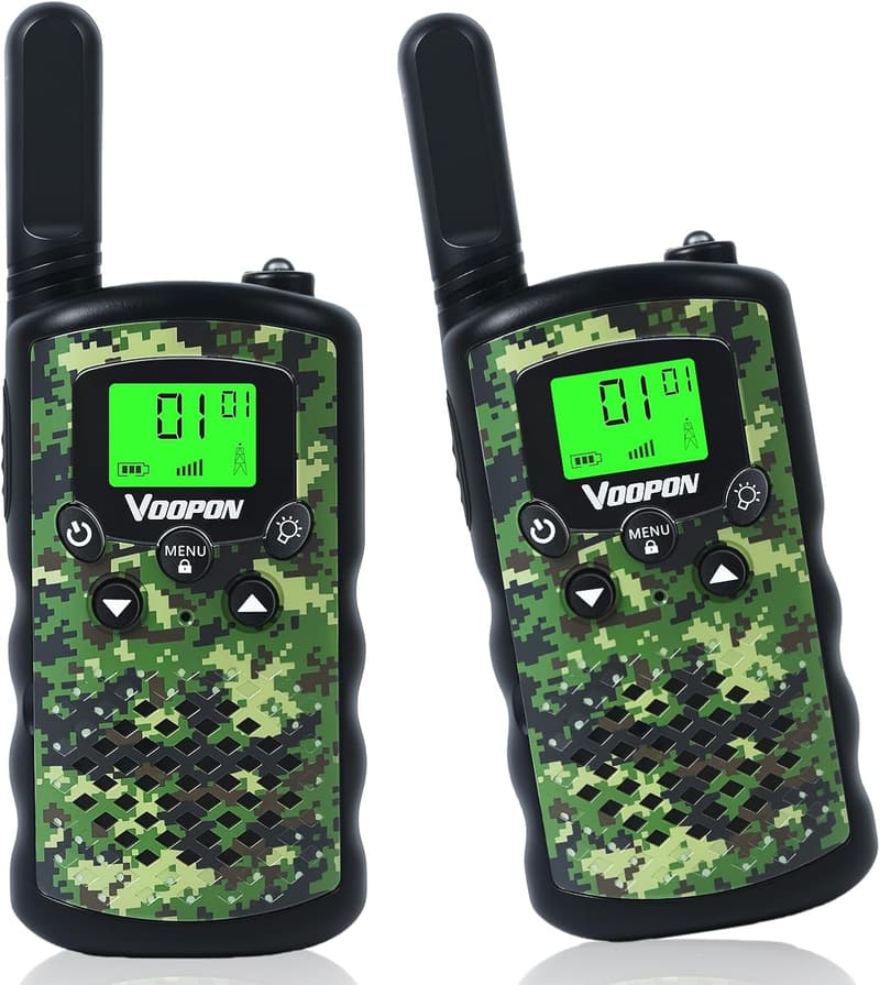 Children's Camouflage Walkie Talkies - 2-Way Radios, Long Range