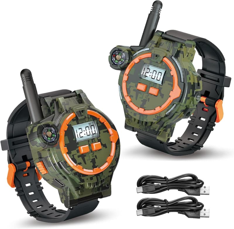 Rechargeable Walkie Talkies for Kids, 2 Pack Outdoor Toys