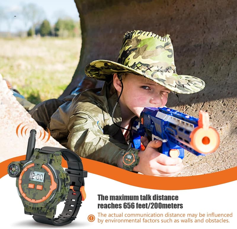Rechargeable Walkie Talkies for Kids, 2 Pack Outdoor Toys