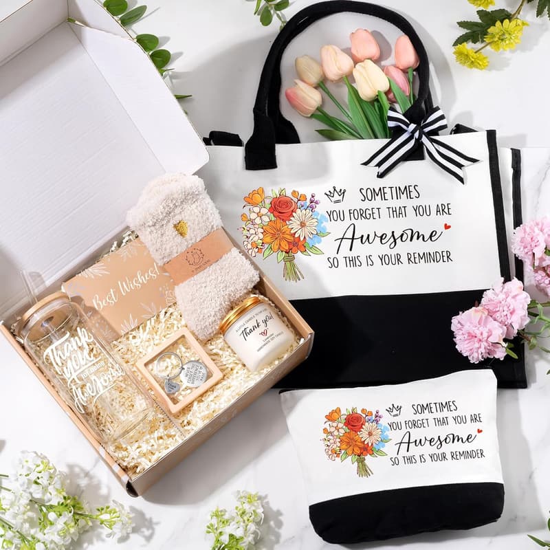 Employee Appreciation Gift Basket for Women - Tote & Tumbler