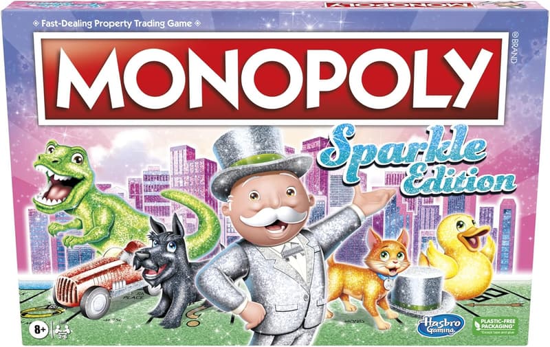 Monopoly Sparkle Edition Board Game with Glittery Tokens