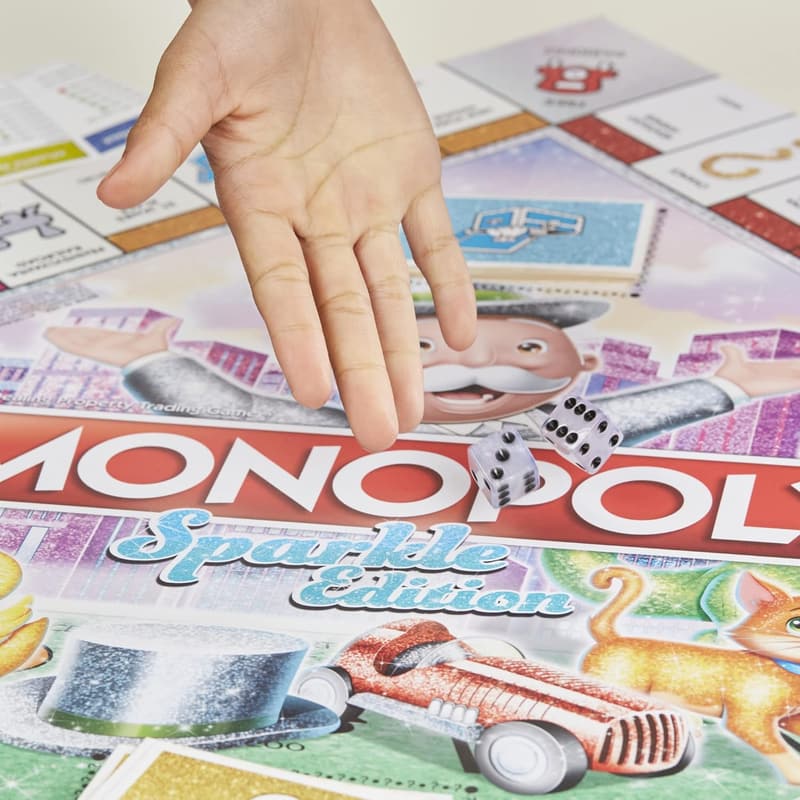 Monopoly Sparkle Edition Board Game with Glittery Tokens